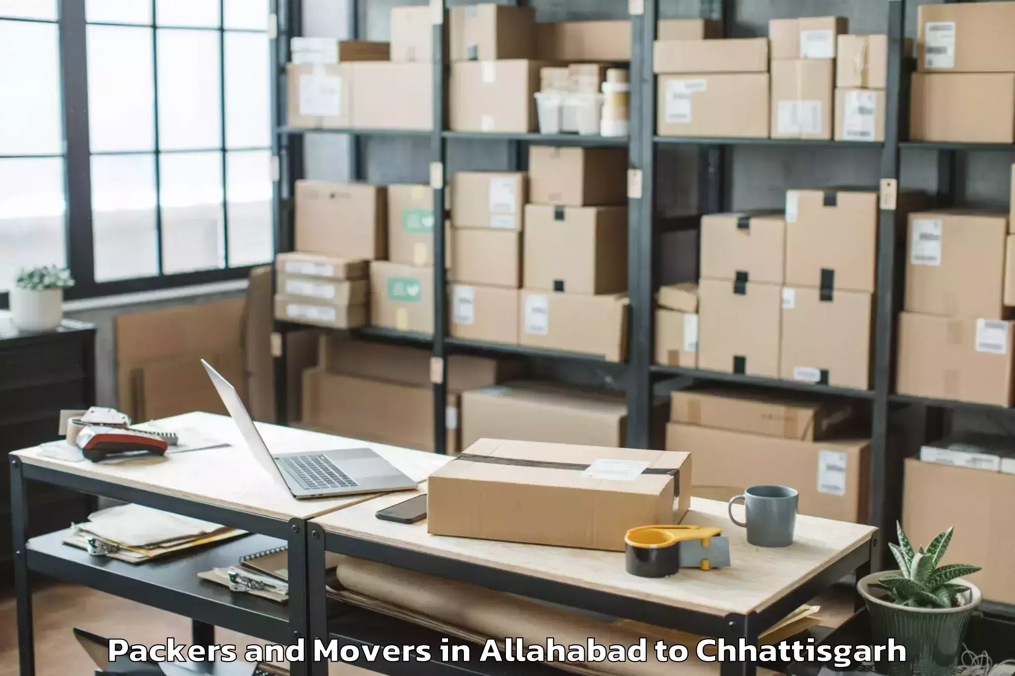 Affordable Allahabad to Baloda Bazar Packers And Movers